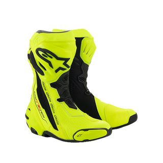 Alpinestars supertech r a star motorcycle riding boots track boots breathable fluorescent yellow black (no holes) 42