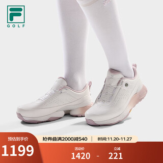 Fila official boa soft spike golf shoes for women 2025 autumn new golf shoes and sports shoes bright white-bw 38.5