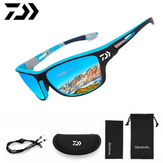 Daiwa fishing glasses, polarized glasses for drifting, special outdoor sunshade, riding glasses, fishing lures, polarized fishing driving glasses, 3040 blue film