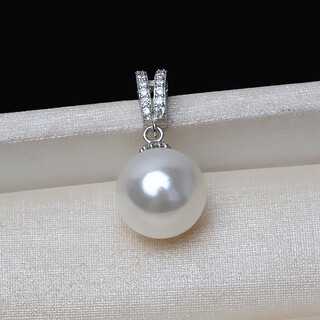 Fat donglai buys the same freshwater pearl pendant and shell necklace s925 sterling silver temperament single shell bead necklace white shell pearl (excluding chain) 12-12mm