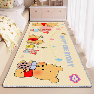 Kaye cartoon bedroom bedside blanket thickened disposable girl bay window mat living room sofa coffee table blanket children's room carpet sjr-k pooh baby 60x160cm