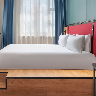 Hangzhou compaq hotel (sijiqing branch) superior king room intelligent guest control + sijiqing street view + dream lily mattress + full-length mirror