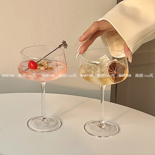Huai'an japanese style kimura tall crystal tower cup bar cocktail cup martini cup ins fruit wine cup women's special cup crystal special cup set of 2