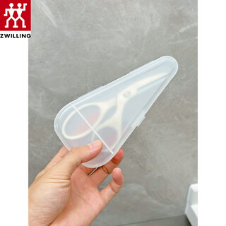 双立人（ZWILLING）304不锈钢辅食剪刀宝宝婴儿儿童专用食品级食物剪子便携 304辅食剪刀+PP盒