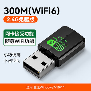 裕合联1800M无线网卡台式机专用wifi接收器免驱动千兆USB台式电脑发射器5G高速信号接收器 【WIFI6-AX300】内置天线-稳定不掉线