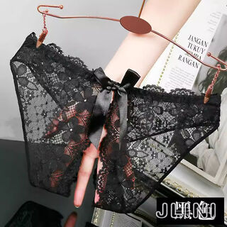Underwear for women with open crotch, sexy underwear, pure desire lace thong, couple's romantic intercourse hot set 1525 black confidential delivery m