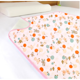 All pure cotton baby diaper pad waterproof breathable diaper pad washable large size pure cotton sheet aunt pad pure cotton begonia fruit 100x120cm