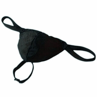 Gay men's sexy underwear with root rings and back strapless t-pants t-pants revealing buttocks pp black one size