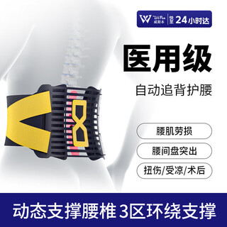 Wspen german belt support for lumbar disc herniation, lumbar muscle strain medical waist belt, sedentary men's and women's belt, midnight blue, adjustable size (waist circumference 1'8-3'8)