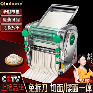 Orado electric noodle machine, household automatic noodle press, dumpling skin machine, multi-functional noodle cutting machine, commercial noodle making machine, 160 knife-free cutting and kneading all-in-one + free gift of 10