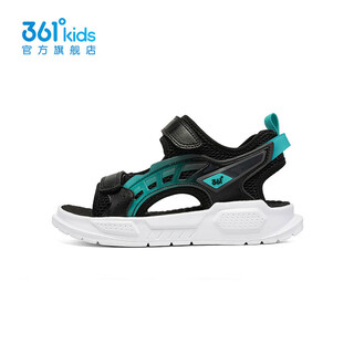 361 shopping mall same style children's shoes, boys' beach sandals, new summer sandals for older children, carbon black/time green 35
