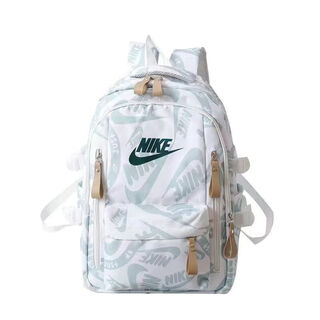 Nba cares-nike new korean graffiti backpack high school casual trend college student junior high school bag print large capacity nike nk full print white nike single bag