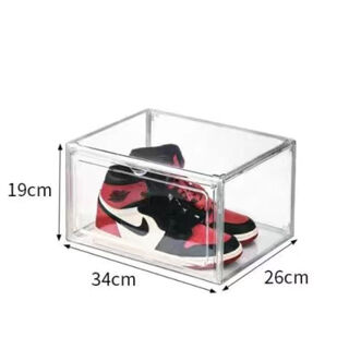 Transparent shoe box acrylic 2025 new full box magnetic side kick shoe bag trendy storage box medium size full 10 pieces
