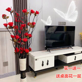 Time bird artificial flower living room ornaments floor-standing artificial flowers decorative flowers dried flower bouquet flower arrangement roses eternal flowers new house decoration red roses with vase
