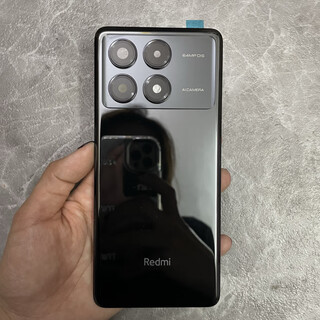 Suitable for redmi original glass back cover k70e original back shell mobile phone rear screen k70e original back cover with frame black disassembly 9