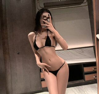 Moonlight garden hot girl strap bikini sexy underwear female pure lust style three-point bra set thong black underwear