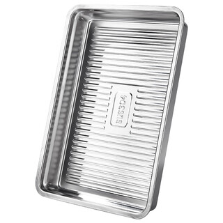 Kaosen dumpling storage box 304 stainless steel household refrigerator special quick-frozen storage box food preparation wonton tray 1 layer 1 cover 33.5*23*4.5cm 1 natural color