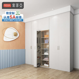 Sofia whole house custom-made integrated wardrobe custom-made sliding door bedroom furniture custom-made gold (the specific price is based on the design plan, please contact customer service for details)