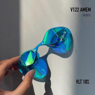 View racing swimming goggles imported from japan, high-definition anti-fog professional racing competition for adults and men v122saa blue amem-coated version