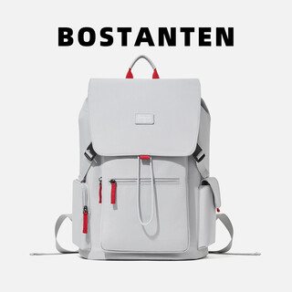 Bostanten men's backpack, student bag, trendy business trip backpack, large capacity 17.3-inch laptop bag