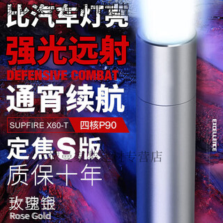 Meikejie bright led flashlight usb rechargeable portable bright pocket small household long-range lighting 52 bright 9oooo space silver bright p9 lamp beads