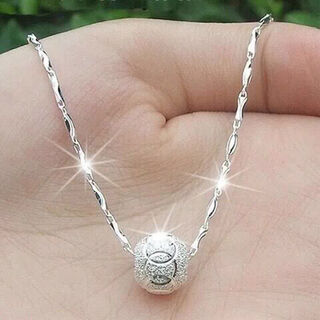 Rsrddy old phoenix sterling silver 9999 necklace girls ingot chain transfer bead pendant silver jewelry gift for girlfriend and wife frosted transfer bead silver water wave chain/same style as lao fengxiang with trapped beast 6.8g solid and beautiful packaging