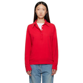The row light luxury women's red roddie polo shirt red 20 | m