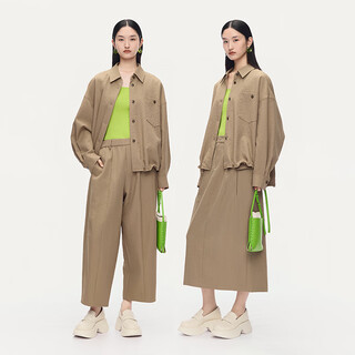 Aum easy suit aum 2025 autumn new fashion wave casual shirt jacket pants half skirt light card jacket m