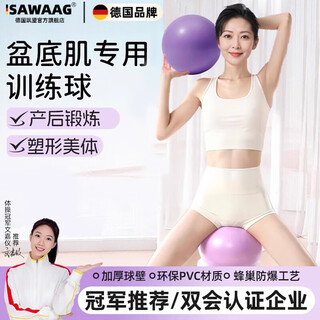 Sawang german yoga ball thickened pilates small ball pelvic floor muscle training postpartum repair core shaping fitness ball equipment xunzi | free inspiration set + pelvic floor muscle training video