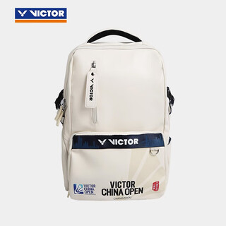 威克多（VICTOR）胜利羽毛网球包独立鞋仓中国公开赛独立拍仓羽毛球包双肩包BR3035 BR3034CO/L米白