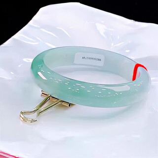 Fat donglai quality jade bracelet natural a goods one certificate with certificate myanmar jurchen jade ice seed old inner diameter 57 suitable for 110jin jin is equal to 0.5 kg