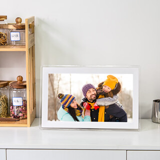 15.6英寸数码相框WIFI手机远程传输自动横竖IPS高清触屏电子相册 15.6英寸白色32G内存