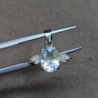 Yadige rainbow moonstone faceted cut rainbow color moonstone luxurious family portrait package and gift premium no. 23 6*8.5