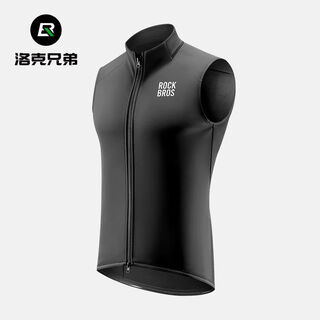 Rockbros windproof cycling vest road mountain bike fleece warm vest top men and women 2025 upgrade black warrior windproof warmth 2xl