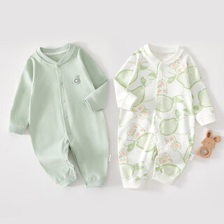 All cotton era all cotton era spring and autumn baby clothes class a pure cotton autumn and winter newborn boneless baby bottoming jacket newborn with green sweet pear four seasons style - 2 pieces 59cm recommended 1-3 months/weight 8-12 jin jin is equal to 0.5 kg