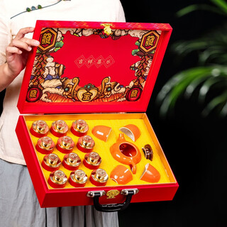 Yixiangyun festival gifts high-end high-end tea authentic 2024 longjing tea set exquisite gift pack relatives handy gift red