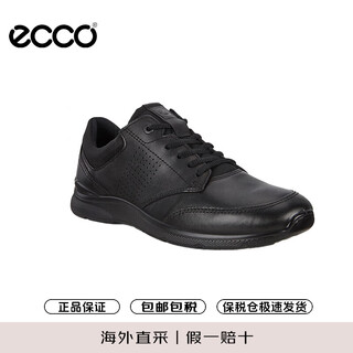 Ecco casual leather shoes men's cushioning walking shoes irving 511734 51052 black 42 as a gift for boyfriend
