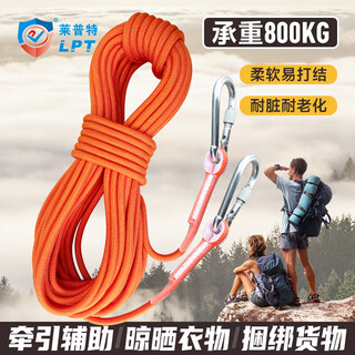 Lept safety rope climbing rope auxiliary rope aerial work rope wear-resistant outdoor rock climbing emergency floating rope special 8mm 20 meters