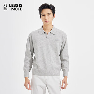 Lilang light fashion men's wear zhou xiangyu co-branded cardigan men's seagull collar wool blend skin-friendly warm sweater light gray (1h) xl (175)