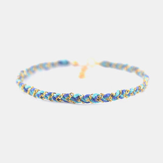 Yibiy2025 latest wishing bracelet sterling silver gold-plated chain rope hand-woven bracelet ins style candy decoration