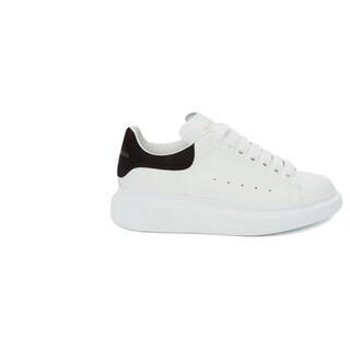 Alexander mcqueen amq women's lace-up white shoes wide casual sports shoes black/white 38