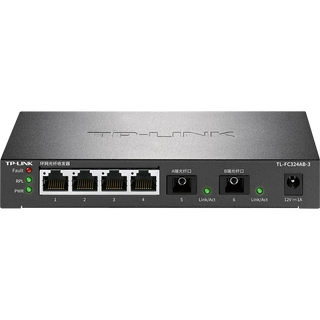 Tp-link 4 gigabit + 2sc optical port ring network fiber optic transceiver supports cloud management port aggregation erps ring network configuration network security and reliability tl-fc324ab-3