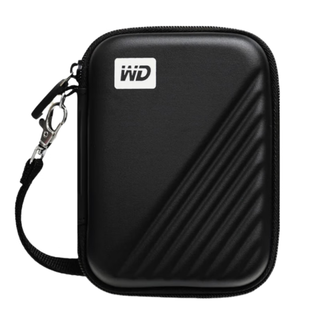 西部数据WD2.5英寸移动硬盘通用收纳包 硬壳防震包 保护套 新元素硬盘包 My Passport随行版硬壳包 魅力黑