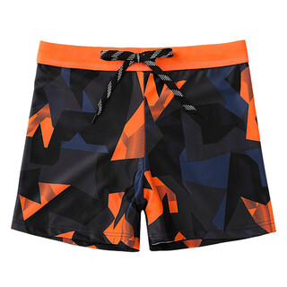 Big tuan xiaoyuan teenagers high school junior high school students anti-embarrassment double-layered swimming trunks swimming cap swimming goggles three-piece set older fat boys upgraded orange + swimming cap + swimming goggles earplugs nose clip l l70-90jin jin is equal to 0.5 kg