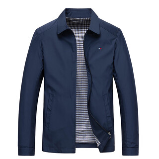 Tommybull american tommy tommy spring and autumn jacket for young and middle-aged men and women business lapel simple versatile executive jacket dark blue thin 19630 xl recommended 135-150jin jin equals 0.5 kg