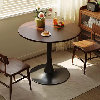 Yimo coffee table living room home small apartment side table coffee table negotiation table round dining table balcony small round table wood 8