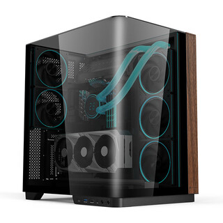 EMACHINES宏碁acer宙斯智幕UItra+电脑机箱三面玻璃一体式曲面玻璃海景房360水冷/Type-C/主板背插/显卡竖装 宙斯智幕UItra+V333R黑色（曲面玻璃）