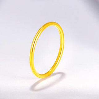 Lingmeng gold ring 999 sansheng sanshi couple glossy ring ring 520 gift gold-plated valentine's day gift for girlfriend no. 25 pure gold ring 0.3g