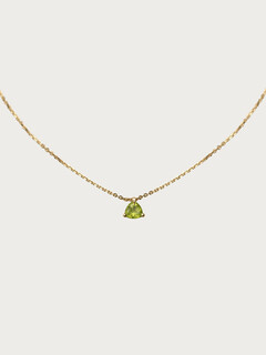 Small mother's day gift lbardeen 10k gold color gold olive color treasure pendant necklace women's clavicle necklace olive green necklace