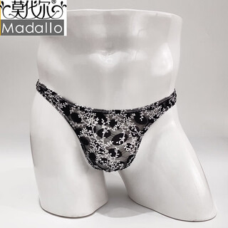 Modal men's underwear sexy lace thong mesh breathable briefs black 2xl xxl